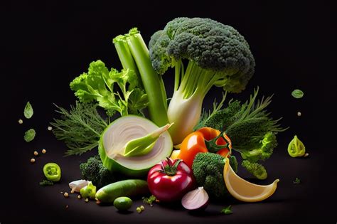 Premium Photo | Fresh vegetables ingredients vegetable