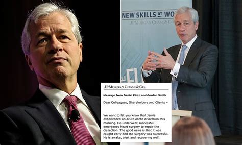 Jp Morgan Ceo Jamie Dimon 63 Is Awake Alert And Recovering Well After Emergency Heart