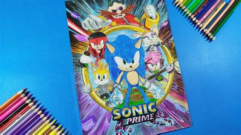 Dibujando El P Ster Oficial De Sonic Prime Drawing The Official Sonic