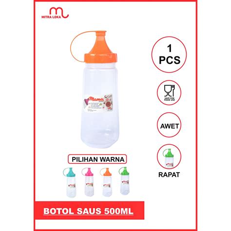 Jual Mitra Loka Botol Saos Kecap Dan Mayonaise 500mL Clio Botol Kecap