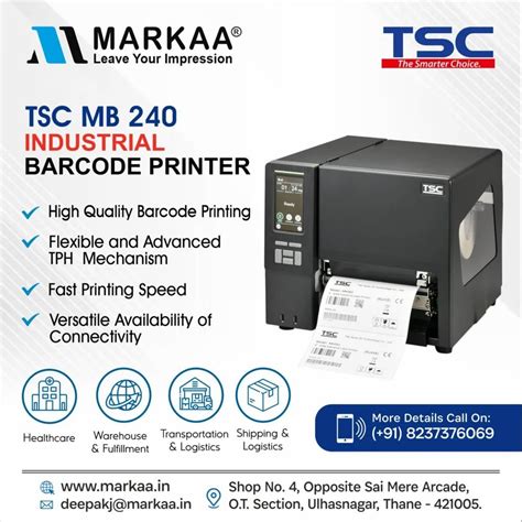 TSC MB 240 Barcode Printer 4 Inch Print Speed 203dpi At Rs 37000 In