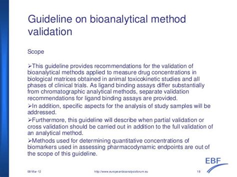 The Ema Bioanalytical Method Validation Guideline Process History