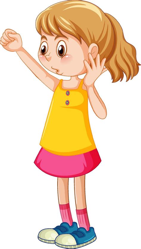 Cute Girl Cartoon Character 8337010 Vector Art At Vecteezy