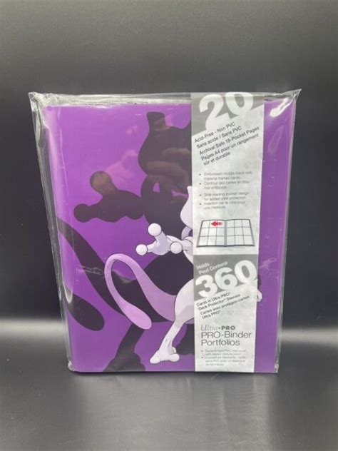 Pokemon Tcg Mewtwo 9 Pocket Ultra Pro Side Load Album Binder 360 Cards 18 Pages For Sale Online