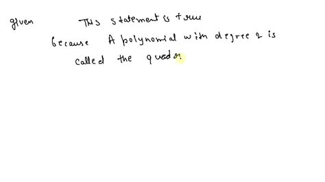 Solved Classify Each Of The Following Statements As Either True Or