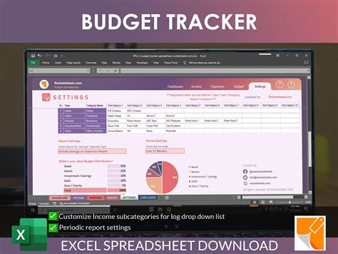 Budget Tracker Spreadsheet, Monthly Budget Template, Budget Planner ...