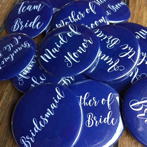 Bridal Party Pins Wedding Party Pins Name Tags Bridal Etsy