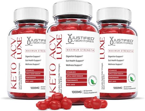 Amazon Justified Laboratories Luxe Keto Acv Gummies Mg With