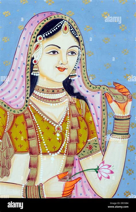 Miniature painting of Jodha Bai Stock Photo - Alamy