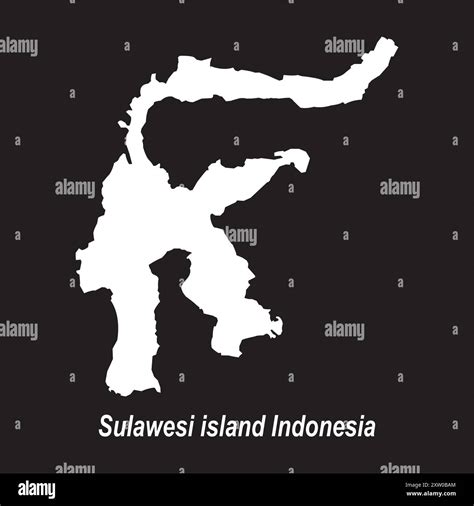 Map Of Sulawesi Island Vector Illustration Symbol Design Stock Vector