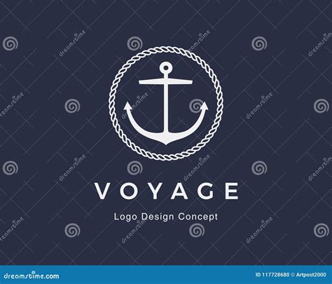 Anchor Emblem Design Stock Vector Illustration Of Academy 117728680