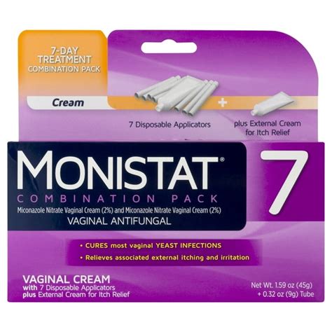 Monistat 7 Day Yeast Infection Treatment Disposable Cream Applicators