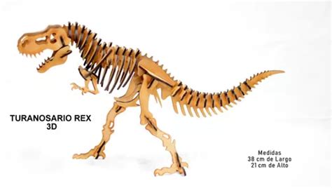 Dinosaurio Tiranosaurio Rex D Para Armar Mdf Mm En Venta En