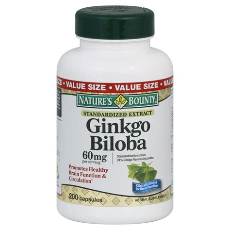 Ginkgo Biloba 60 Mg Capsules Value Size 200 Capsules