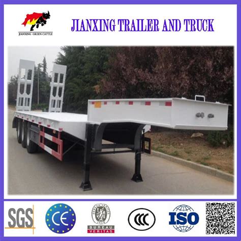 Gooseneck Trailer Low Bed 3 Axle 50 Ton Lowboy Trailer China Semi