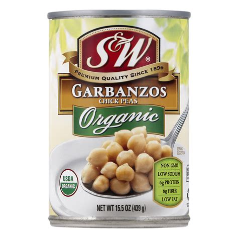 S W Organic Garbanzo Beans Chick Peas Oz Can Walmart