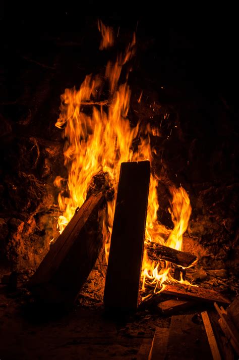 Free Images Wood Night Flame Fireplace Darkness Campfire