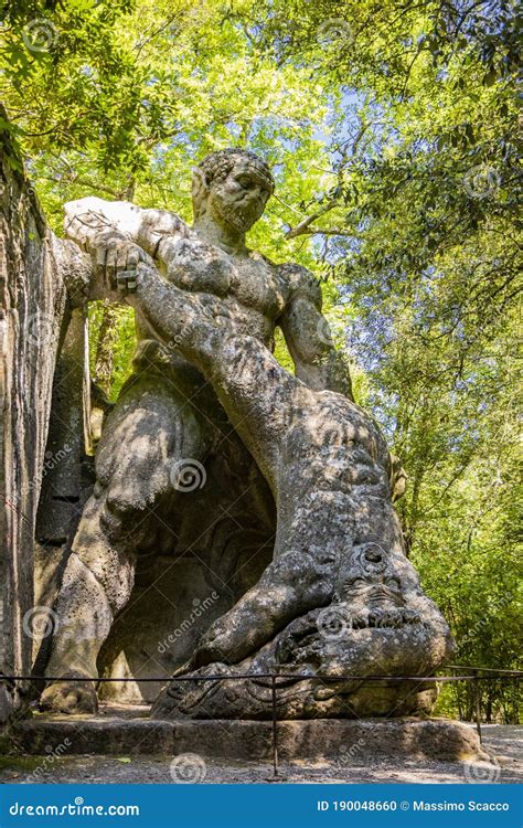 Sacro Bosco Sacred Grove Or Park Of The Monsters Of Bomarzo Editorial Image | CartoonDealer.com ...