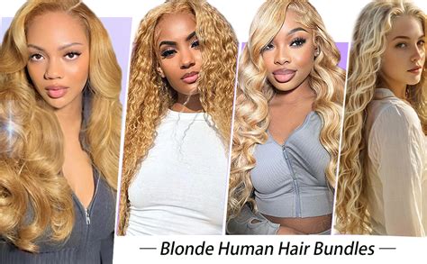 Amazon Honey Blonde Bundles 27 Human Hair Bundles Blonde Body