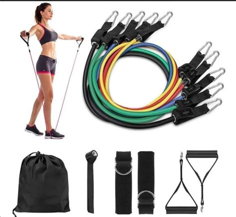 Kit X11 Bandas De Resistencia Tubulares Fitness Ejercicio Mercado Libre