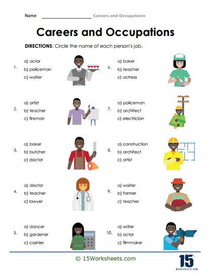 Jobs And Occupation Worksheets Kindergarten Worksheets Preschool ...