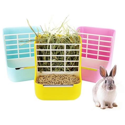 SWEET ELVES 2 In 1 Less Wasted Pet Feeding Rack For Grass Food