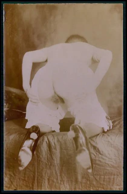 BIG BUTT BENDING French Nude Woman Citrate Photo Original C1910 1920s