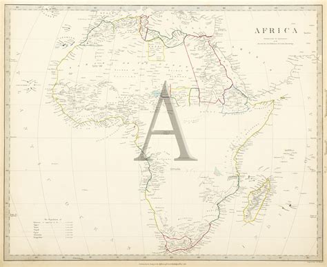 Africa - Antique Print Map Room