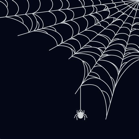 Spider Web Background For Halloween Halloween Cobweb Corner Vector