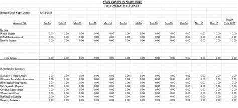 Property Management Budget Template Excel Pernillahelmersson Budget ...