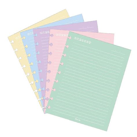 Refil Caderno De Discos A Linhas Brancas Linha Colors Furos