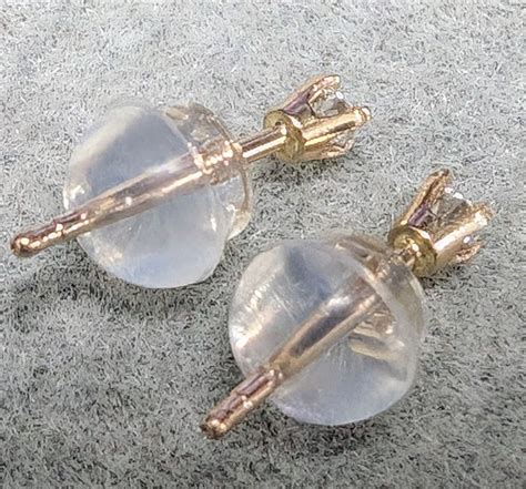 14K YELLOW GOLD 0.7G NATURAL DIAMOND 0.42CT EARRINGS APPRAISED