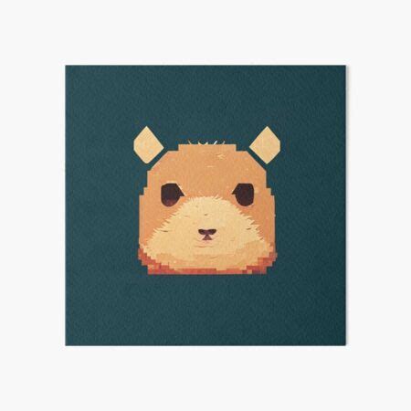 Lámina rígida Cara de capibara de píxeles Carpincho Pixel Art de