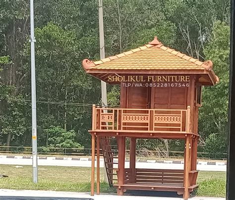 Jual Gazebo Tingkat 3m X 3m Kayu Kelapa Atap Sirap Kayu Ulin Lazada