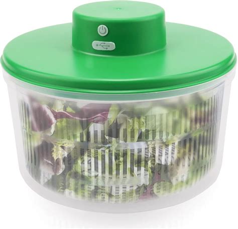 Electric Salad Spinner 4l Large Capacity Fruit Vegetable Strainer