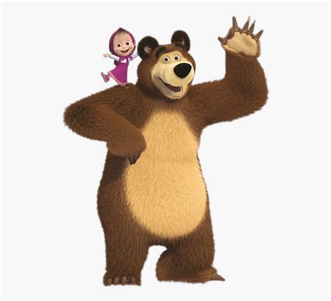 Masha On Bear"s Shoulder - Bear Masha , Free Transparent Clipart ...