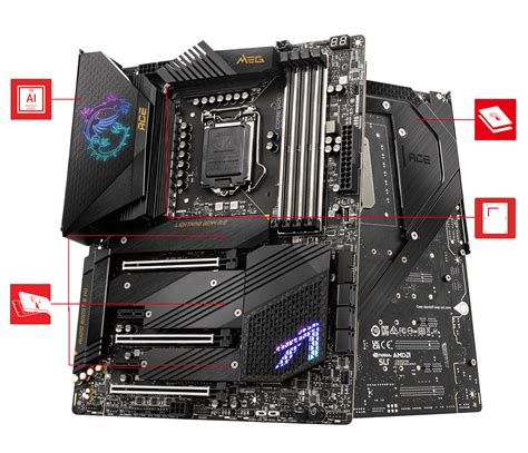 MSI MEG Z590 ACE Gaming Motherboard ATX Supports Intel Core 11th Gen