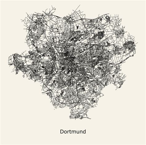 city road map of Dortmund Germany 37336211 Vector Art at Vecteezy