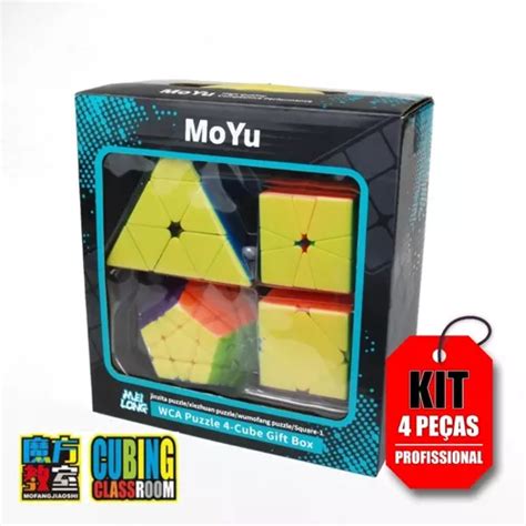 Kit 4 Cubo Mágico Moyu Pyraminx Megaminx Skewb Square1 Frete grátis