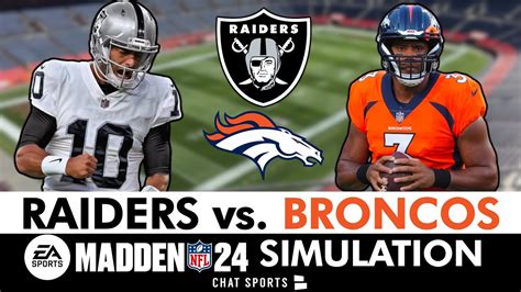 Raiders Vs Broncos Simulation Live Reaction And Highlights Madden 24