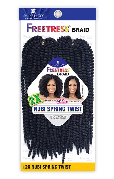 Freetress Crochet Braid 2x Nubi Spring Twist Fix My Hair Voor 16 00u Morgen In Huis