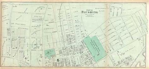 1873 Beers Map of Part of Flushing, Queens, New York City