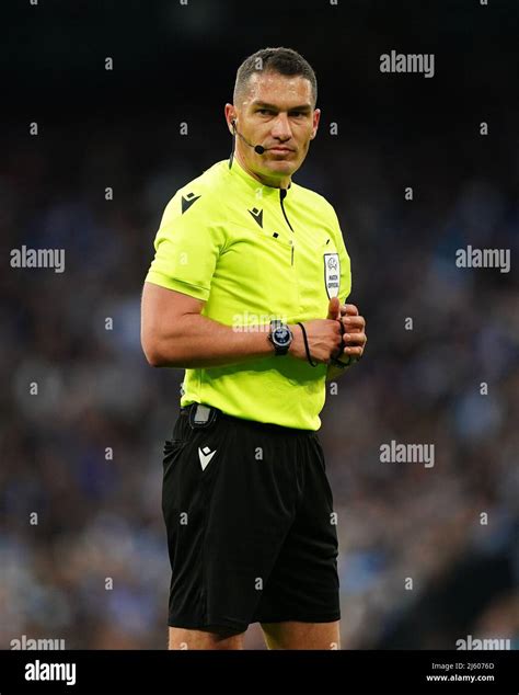 Referee Istvan Kovacs During The Uefa Champions League Semi Final