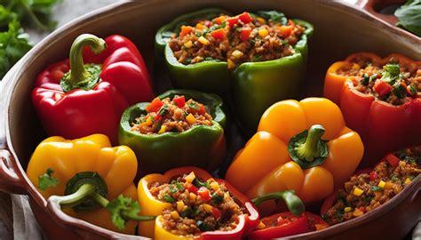 Easy Stuffed Peppers Without Tomato Sauce One Pot Meal