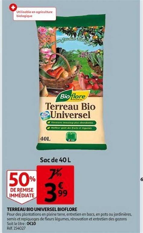 Promo Terreau Bio Universel Bioflore Chez Auchan Icatalogue Fr