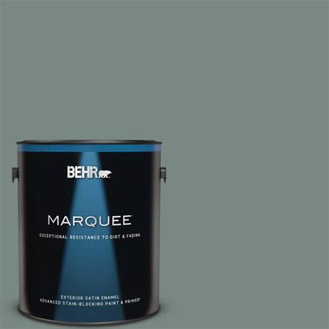 Behr Marquee Gal Ppu Juniper Ash Satin Enamel Exterior Paint