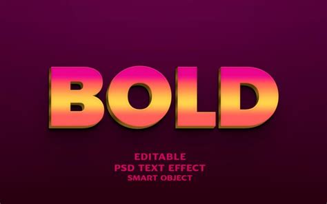 Premium Psd Bold 3d Text Effect Design