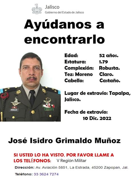 Cjng Estaría Detrás De La Desaparición Del Coronel De La Sedena José Isidro Grimaldo Infobae