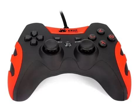 Controle Joystick Knup Kp Preto E Vermelho Mercadolivre