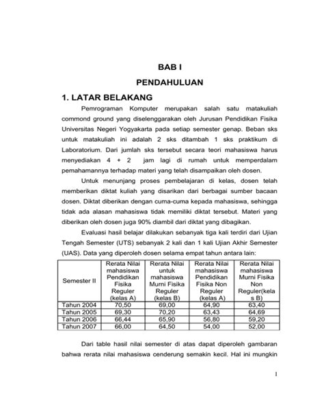 Bab I Pendahuluan 1 Latar Belakang